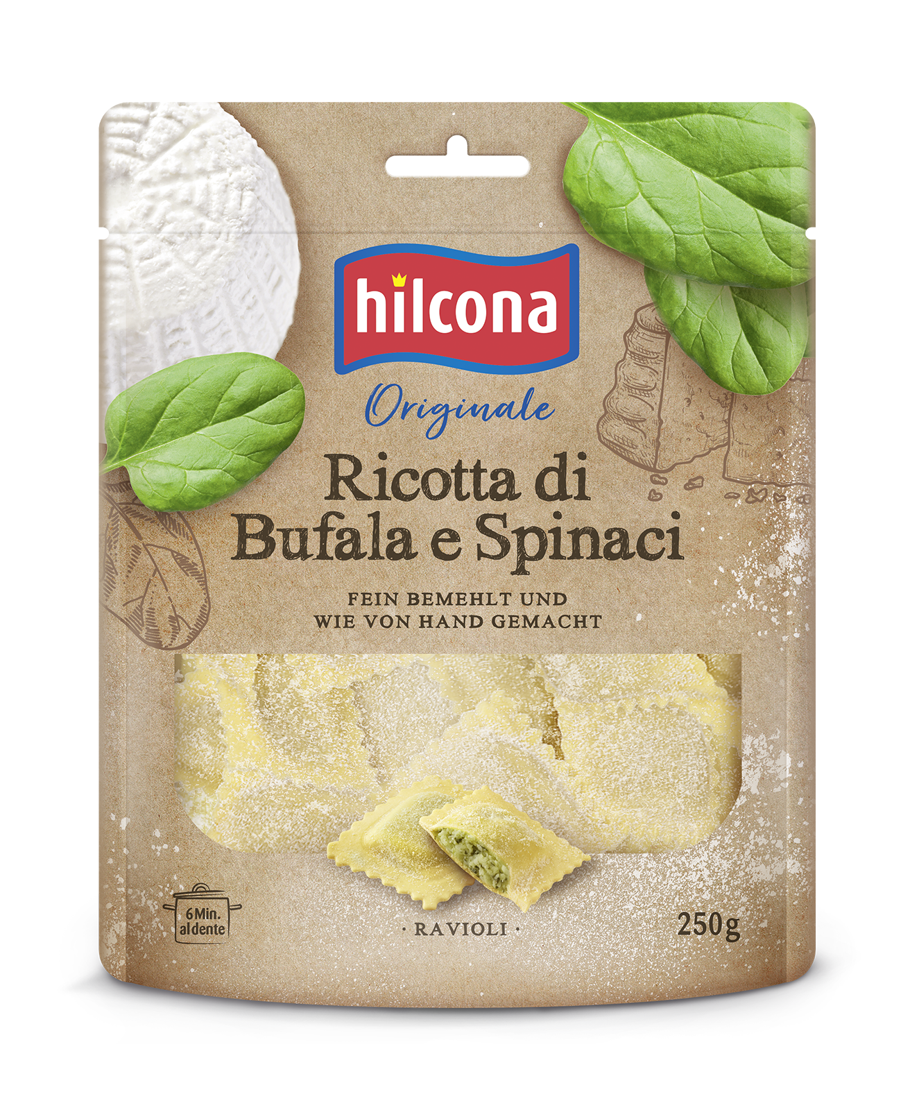 RS15183_PNG_VA919068_919076_VP2267809_Originale_Ricotta di Bufala e Spinaci_Ravioli_250ghil